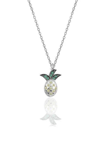 Zirkon taşlı ananas kolye